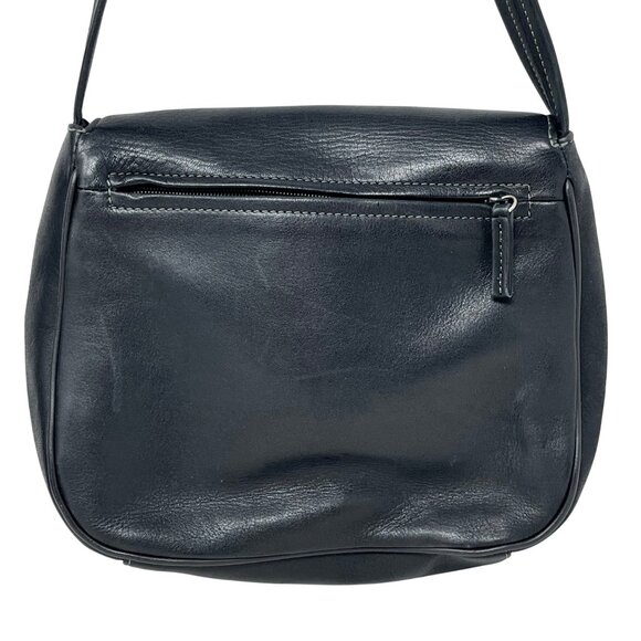 Black Tignanello Leather Crossbody Bag With Adjustable Strap & Multiple Pockets - Picture 2 of 8